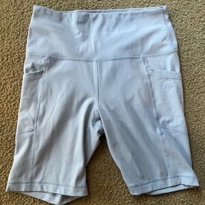 90 Degree Light Blue Biker Shorts